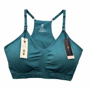 Kindred Bravely Large Sublime Sports Bra Nursing Pumping Teal Hands Free New